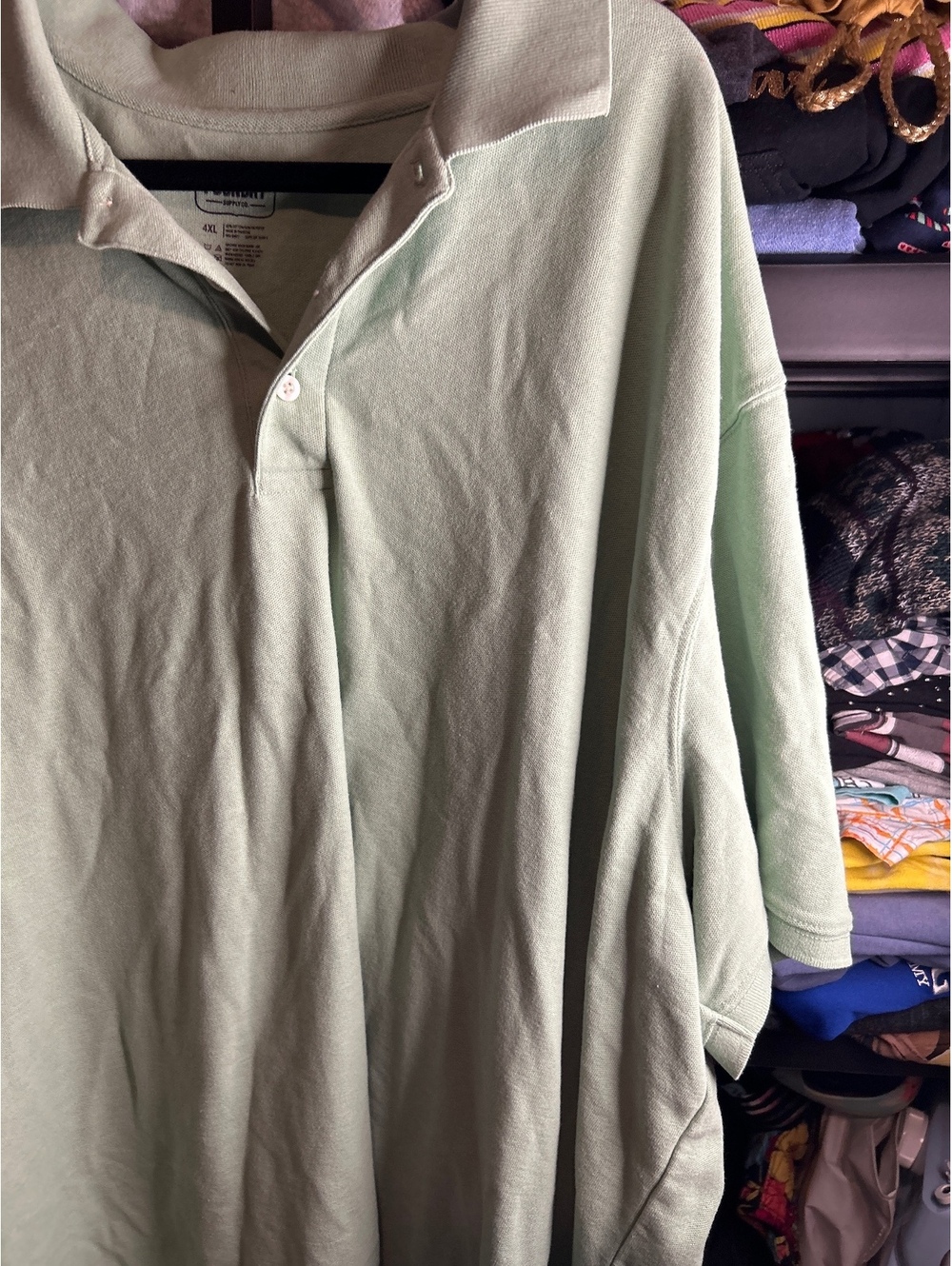 The Foundry Supply Co. Men's 4XL Polo Shirt Light Green